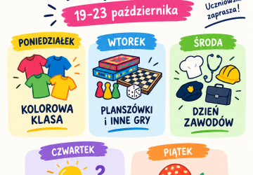 Samorząd Uczniowski ogłasza Tydzień bez nudy na przerwie!